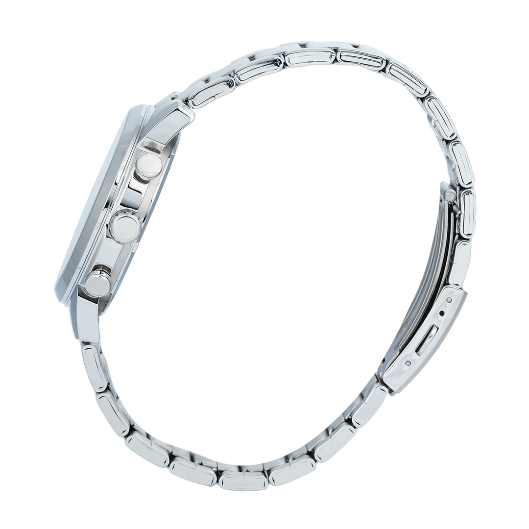 Jam Tangan Casio Standard MTP-E510D-1A1 Men Black Dial Stainless Steel Band