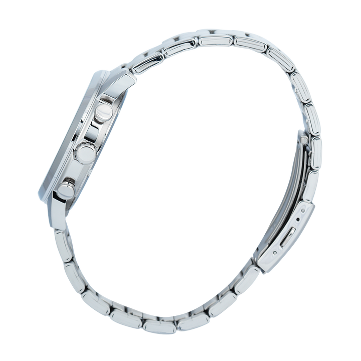 Jam Tangan Casio Standard MTP-E510D-2A Men Turquoise Dial Stainless Steel Band