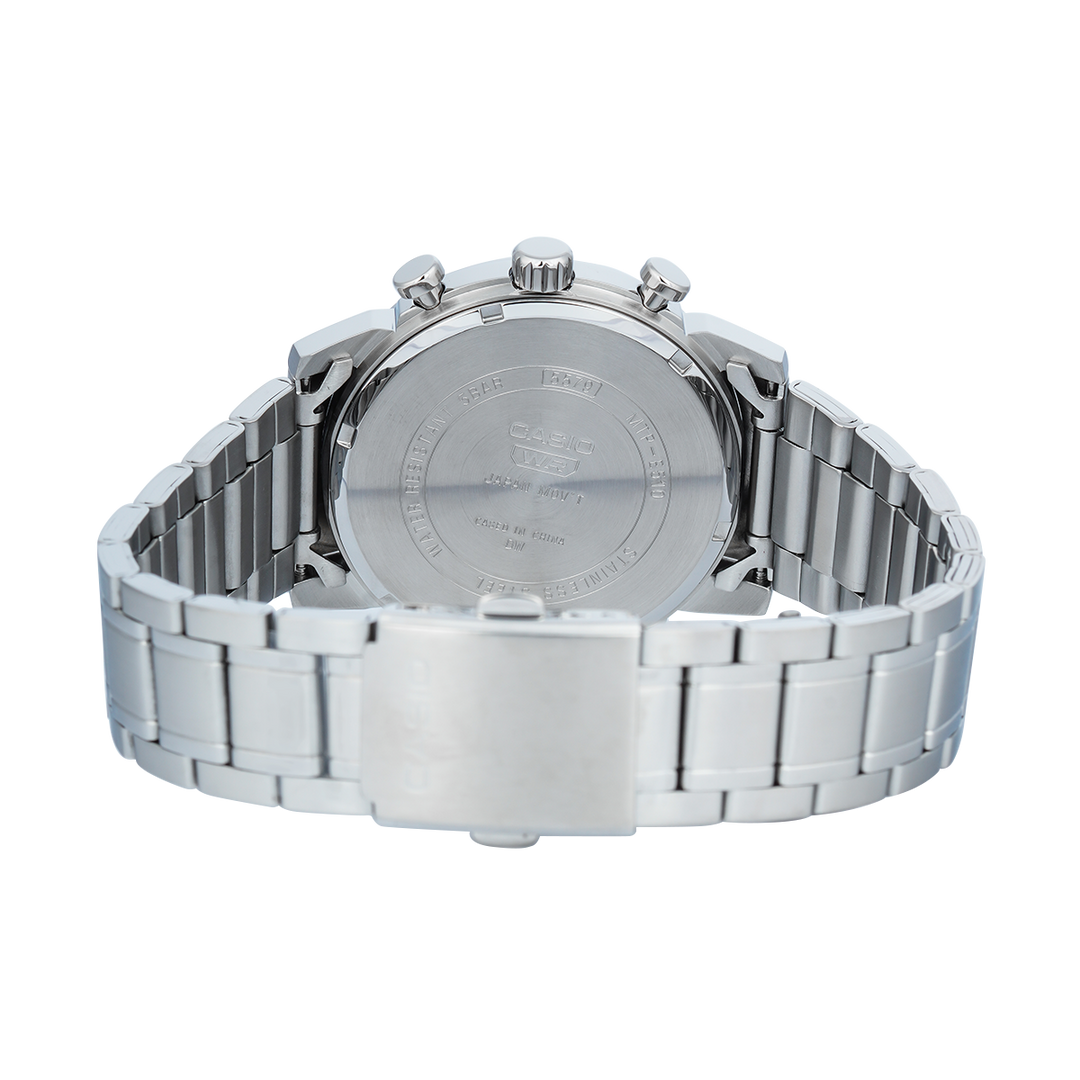 Jam Tangan Casio Standard MTP-E510D-2A Men Turquoise Dial Stainless Steel Band