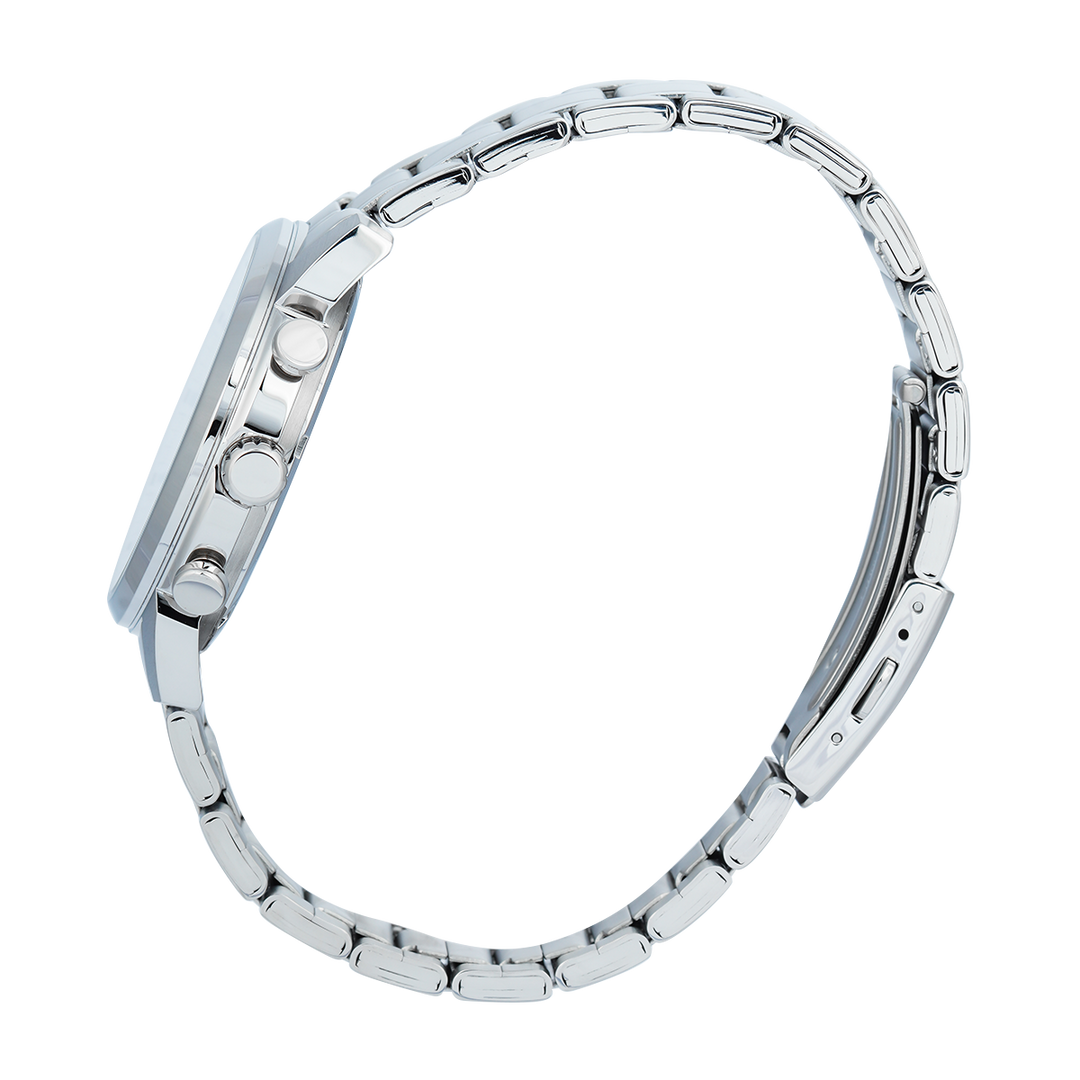 Jam Tangan Casio Standard MTP-E510D-7A Men Silver Dial Stainless Steel Band