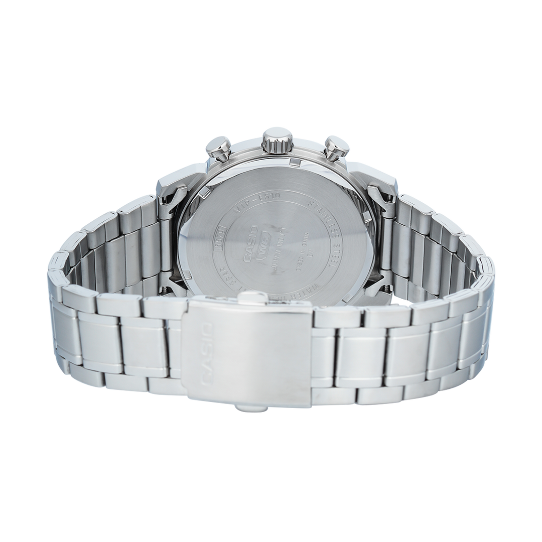 Jam Tangan Casio Standard MTP-E510D-7A Men Silver Dial Stainless Steel Band