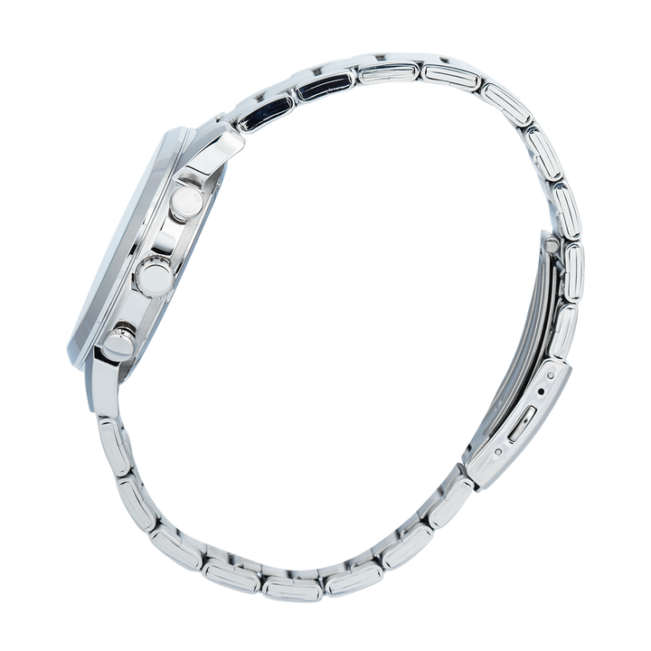 Jam Tangan Casio Standard MTP-E510D-8A Men Silver Dial Stainless Steel Band