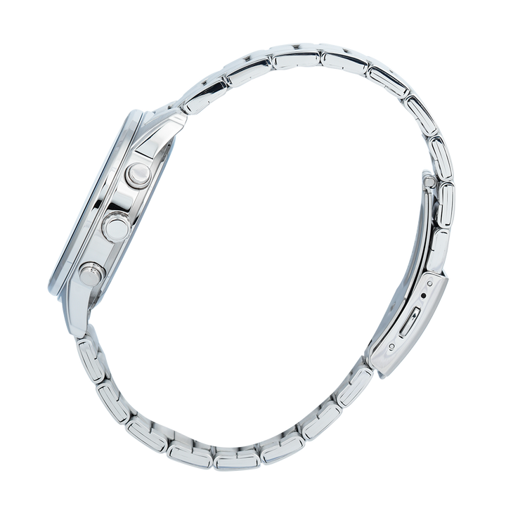 Jam Tangan Casio Standard MTP-E515D-1A Men Black Dial Stainless Steel Band