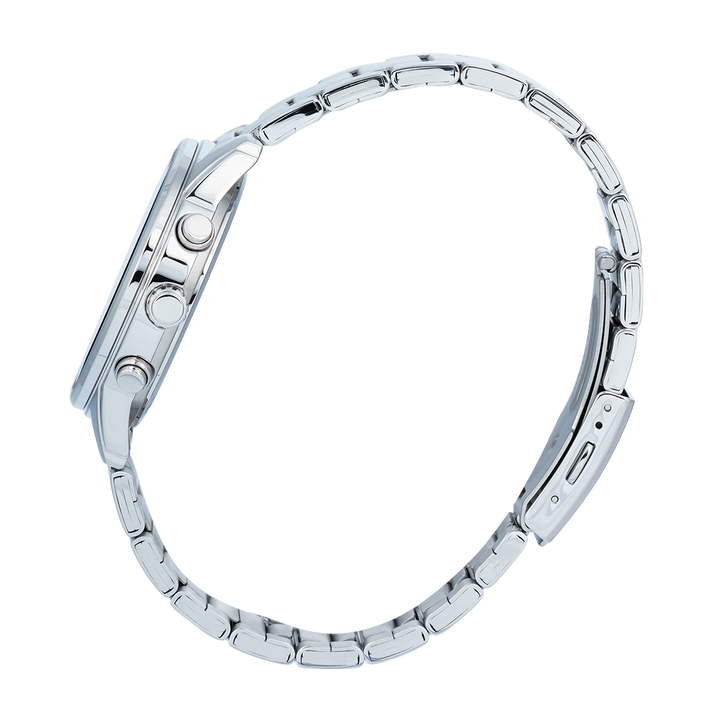 Jam Tangan Casio Standard MTP-E515D-2A1 Men Blue Dial Stainless Steel Band