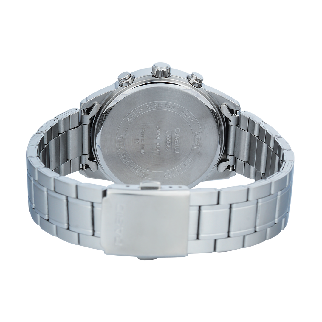 Jam Tangan Casio Standard MTP-E515D-2A1 Men Blue Dial Stainless Steel Band