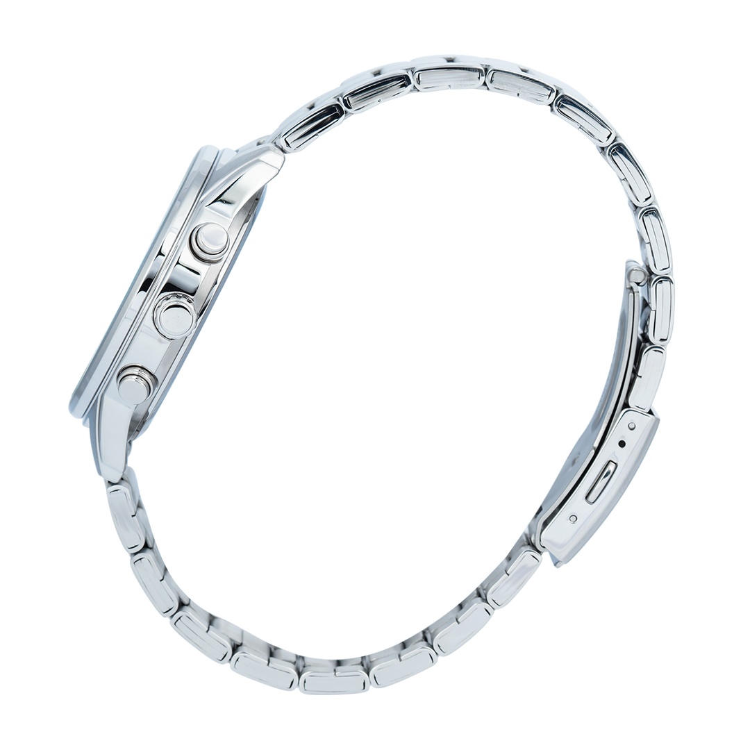 Jam Tangan Casio Standard MTP-E515D-2A2 Men Turquoise Dial Stainless Steel Band