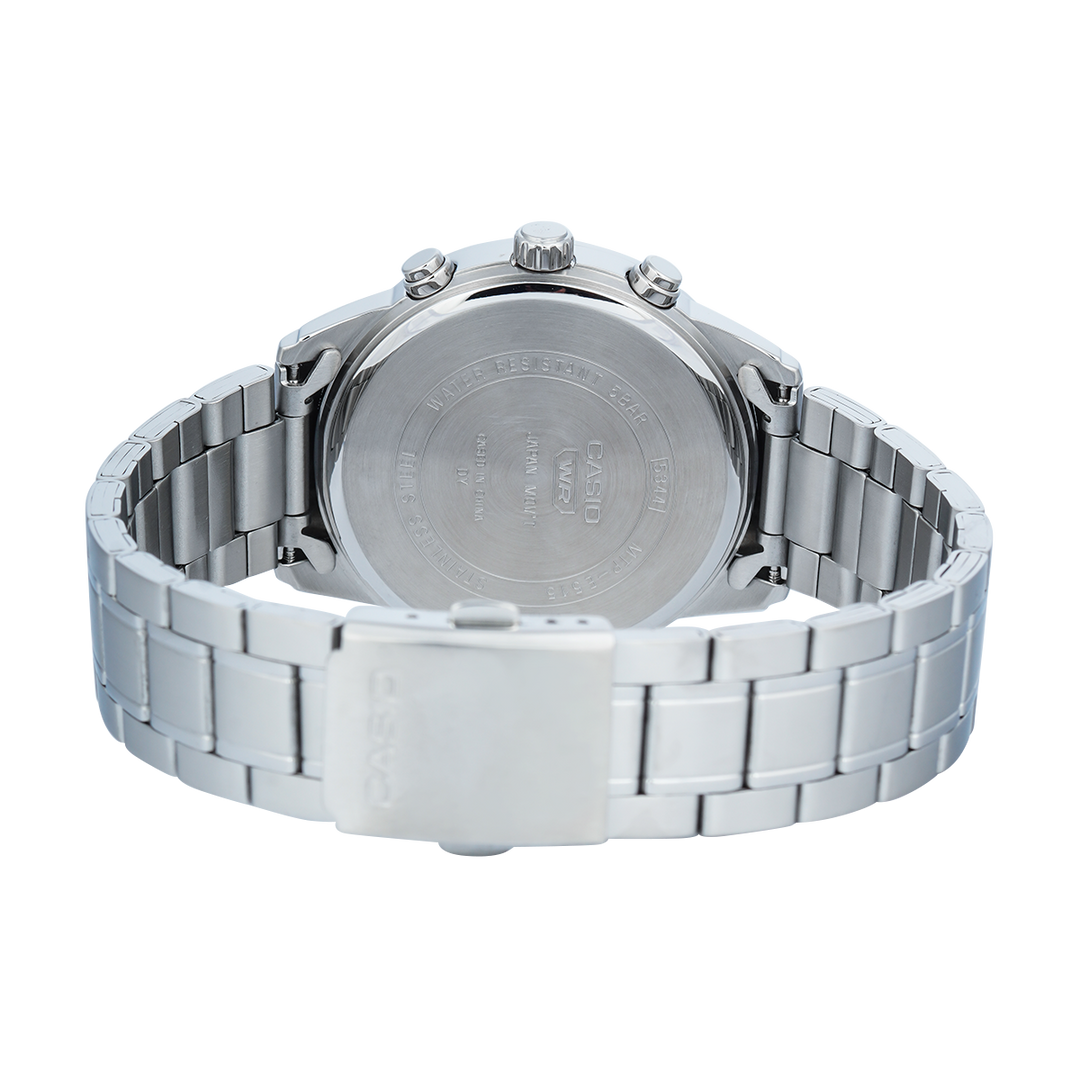 Jam Tangan Casio Standard MTP-E515D-2A2 Men Turquoise Dial Stainless Steel Band