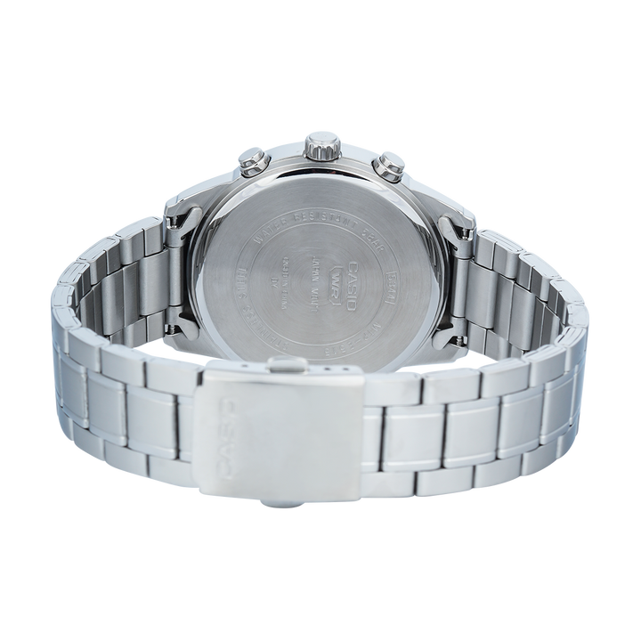 Jam Tangan Casio Standard MTP-E515D-2A2 Men Turquoise Dial Stainless Steel Band