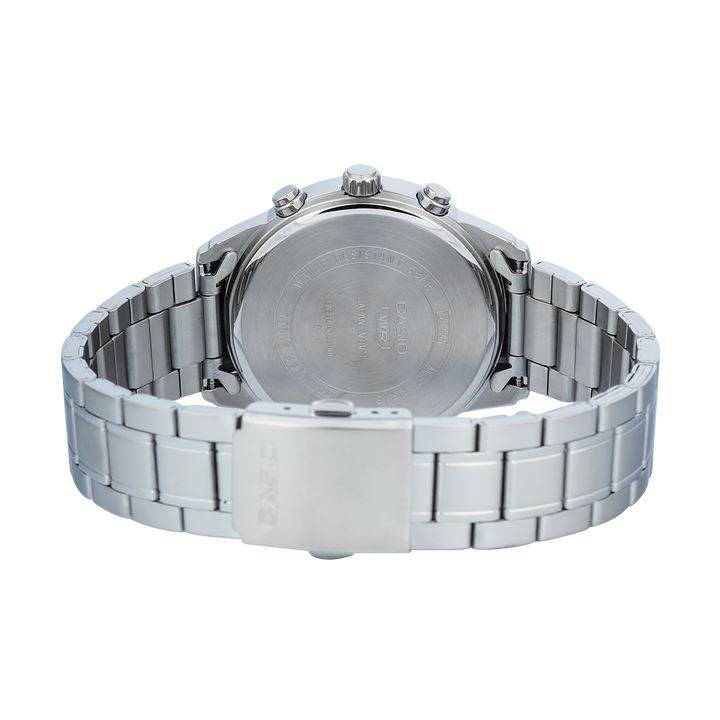 Jam Tangan Casio Standard MTP-E515D-8A Men Grey Dial Stainless Steel Band