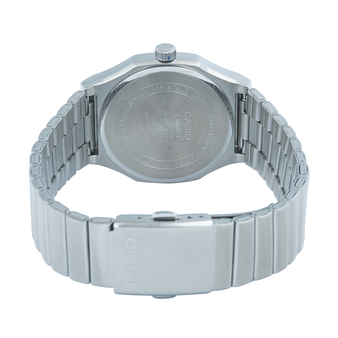 Jam Tangan Casio General MTP-E735D-1A Men Black Dial Stainless Steel Band