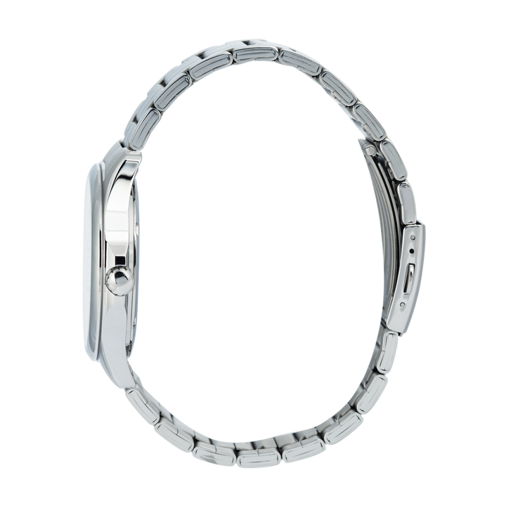 Jam Tangan Casio General MTP-M100D-7A Men Moon Phase Silver Dial Stainless Steel Band