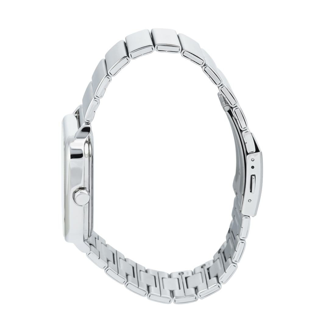 Jam Tangan Casio General MTP-M305D-9A Men Moon Phase Gold Dial Stainless Steel Strap