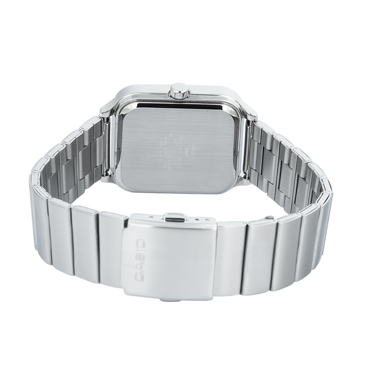 Jam Tangan Casio General MTP-M305D-9A Men Moon Phase Gold Dial Stainless Steel Strap