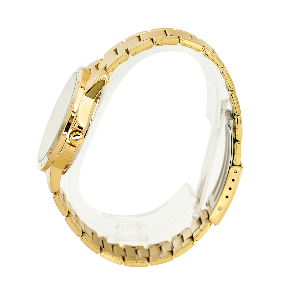 Jam Tangan Casio General MTP-V004G-7B2 Men White Dial Gold Stainless Steel Band