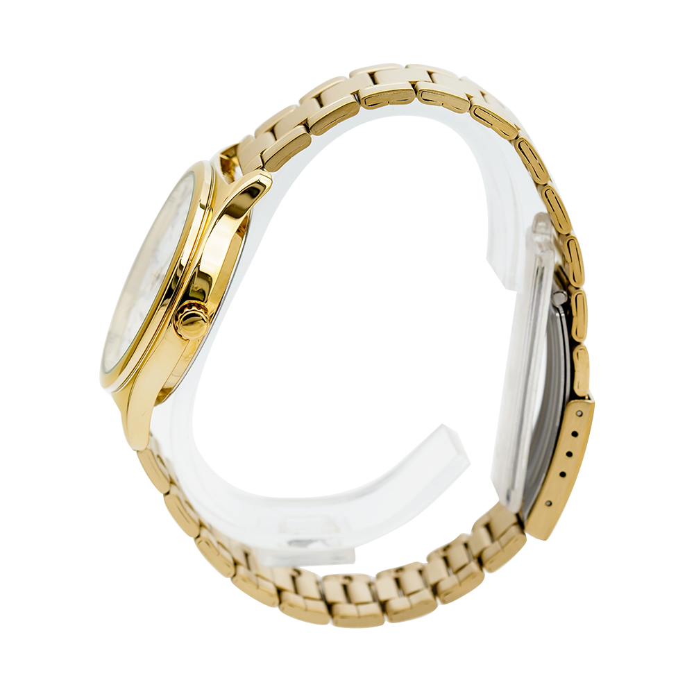 Jam Tangan Casio General MTP-V006G-7B Men White Dial Gold Stainless Steel Band