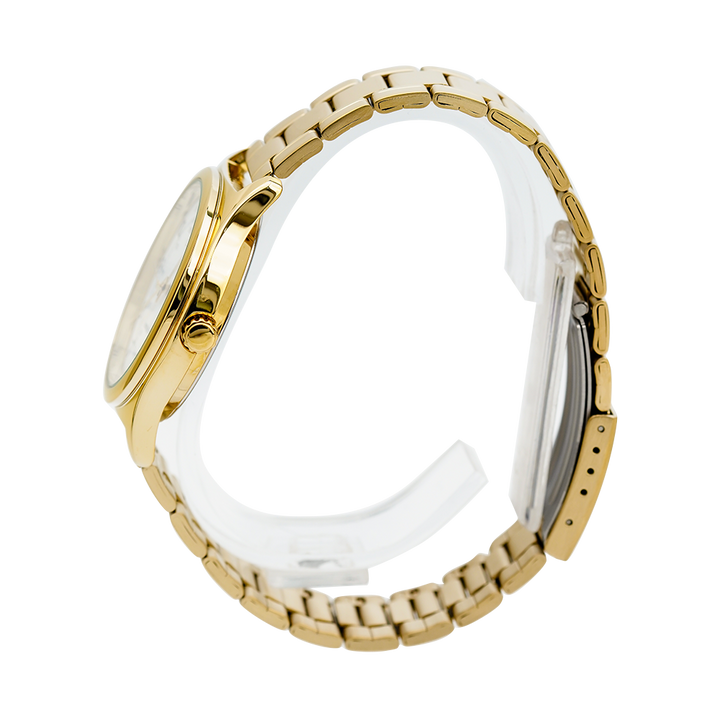 Jam Tangan Casio General MTP-V006G-7B Men White Dial Gold Stainless Steel Band