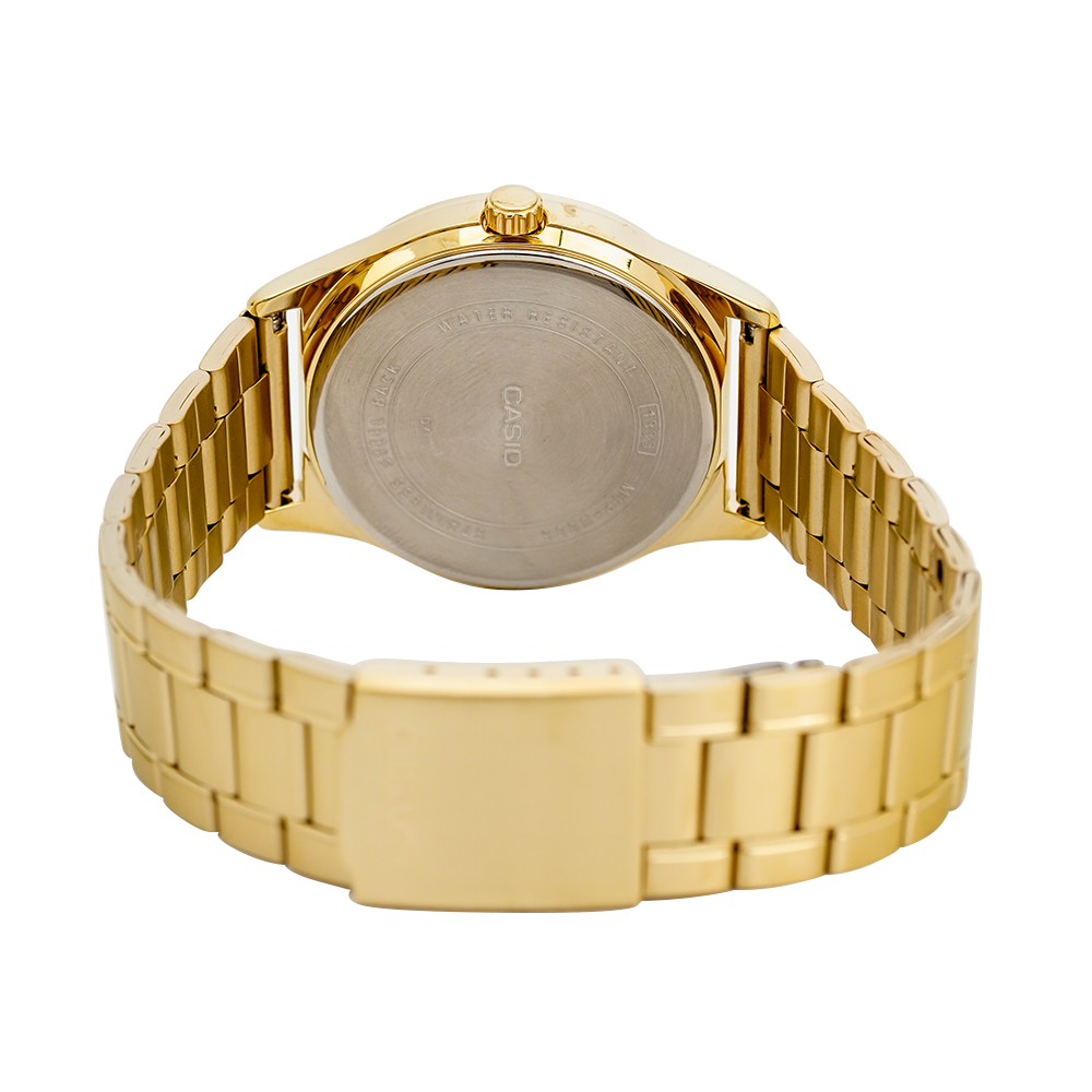 Jam Tangan Casio General MTP-V006G-7B Men White Dial Gold Stainless Steel Band