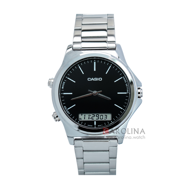 Jam Tangan Casio General MTP-VC01D-1E Men Black Dial Stainless Steel Band