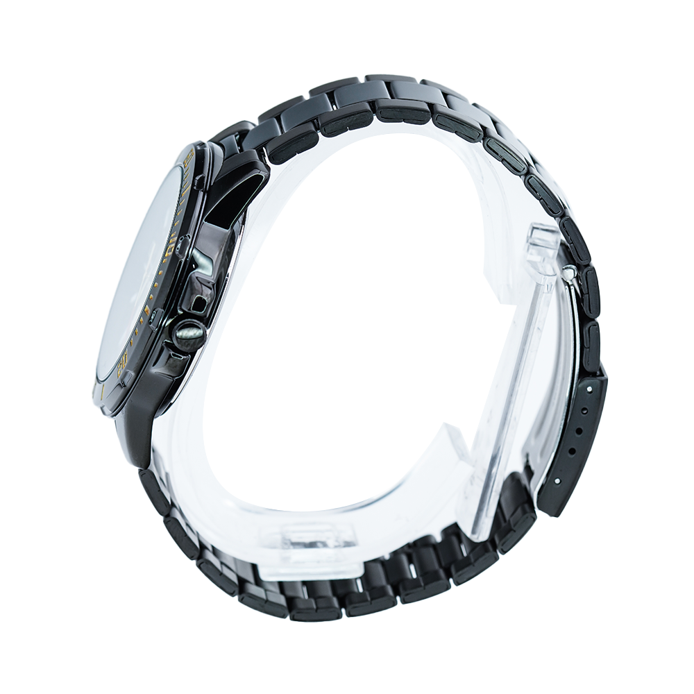 Jam Tangan Casio MTP-VD01B-5B Men Black Dial Black Stainless Steel Band