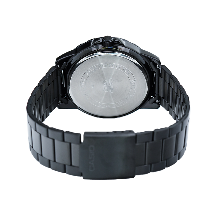 Jam Tangan Casio MTP-VD01B-5B Men Black Dial Black Stainless Steel Band