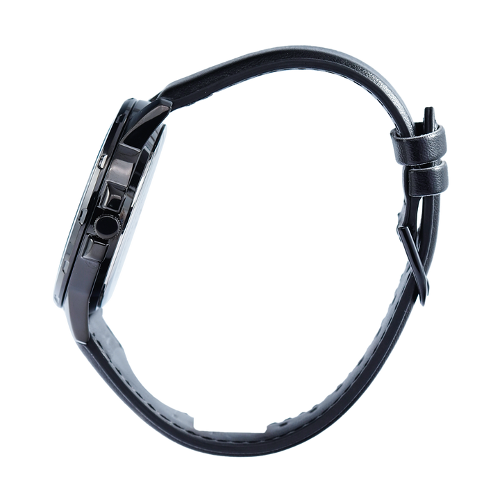 Jam Tangan Casio MTP-VD01BL-1B Men Black Dial Black Leather Band