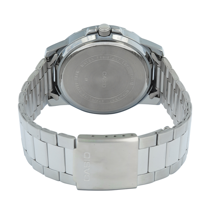 Jam Tangan Casio General MTP-VD01D-2E Men Enticer Men Blue Dial Stainless Steel Band