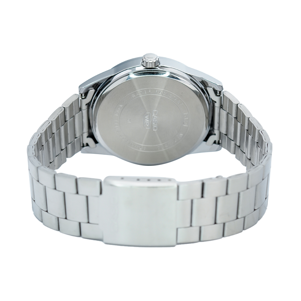 Jam Tangan Casio MTP-VD02D-7E Men White Dial Stainless Steel Band