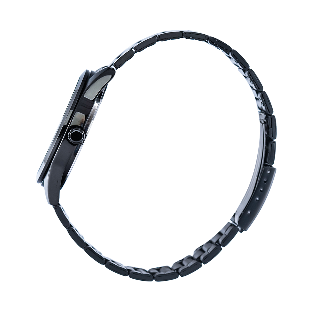 Jam Tangan Casio MTP-VD03B-7A Men White Dial Black Stainless Steel Band