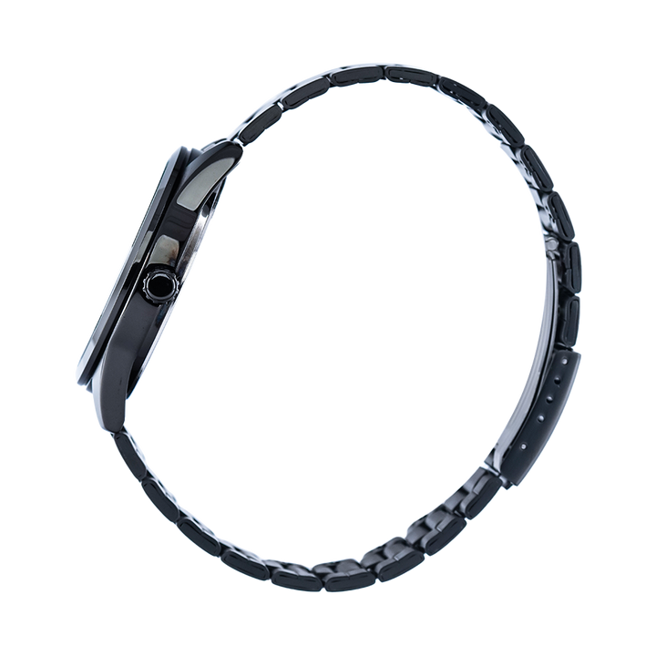 Jam Tangan Casio MTP-VD03B-7A Men White Dial Black Stainless Steel Band