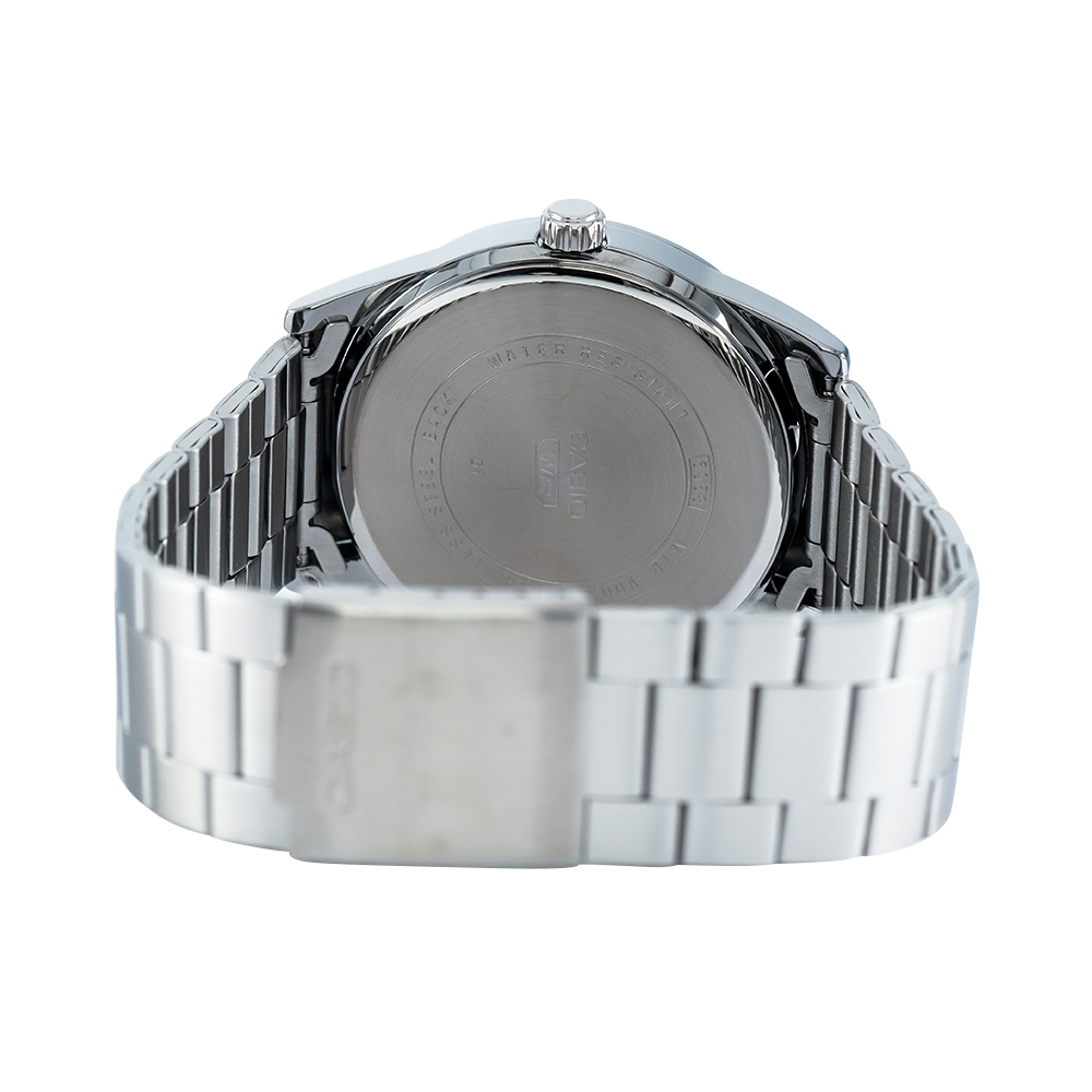 Jam Tangan Casio MTP-VD03D-1A Dress Men Black Dial Stainless Steel Band