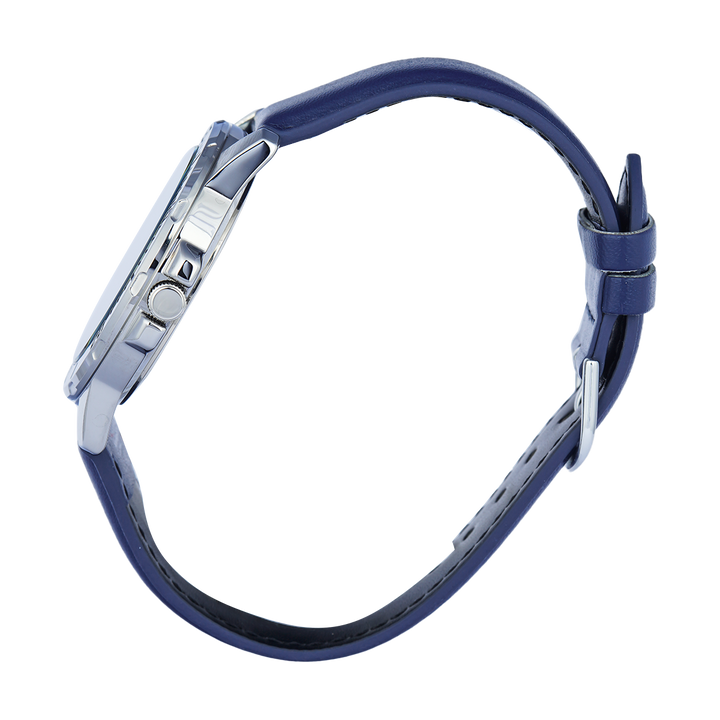 Jam Tangan Casio General MTP-VD200L-2B Men Blue Dial Blue Leather Band