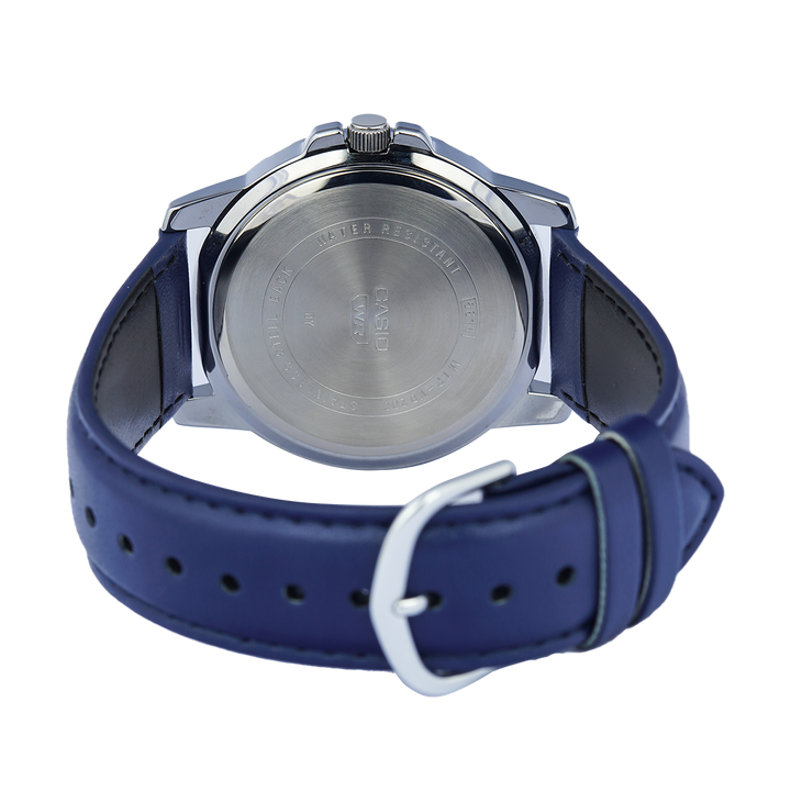 Jam Tangan Casio General MTP-VD200L-2B Men Blue Dial Blue Leather Band