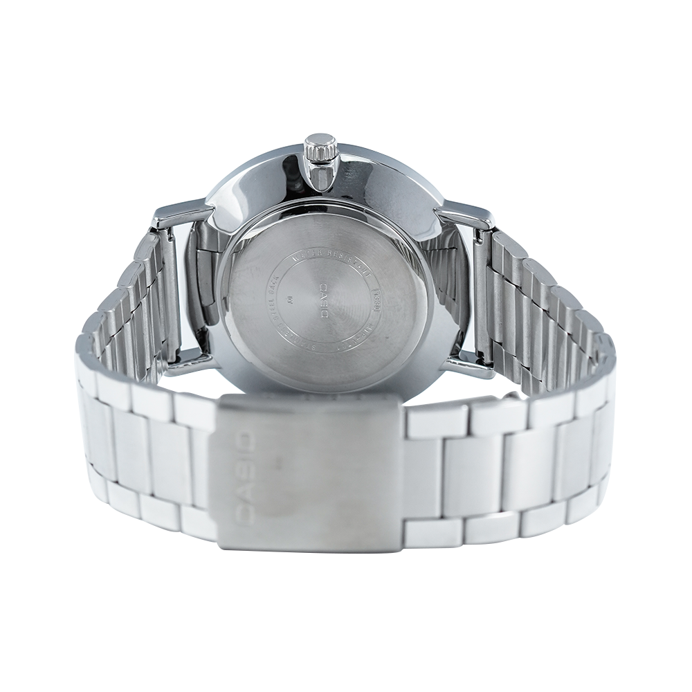 Jam Tangan Casio MTP-VT01D-1B2 Men Black Dial Stainless Steel Band