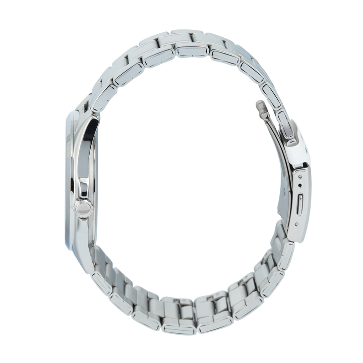 Jam Tangan Casio Standard MTS-115D-1A Men Black Dial Stainless Steel Band