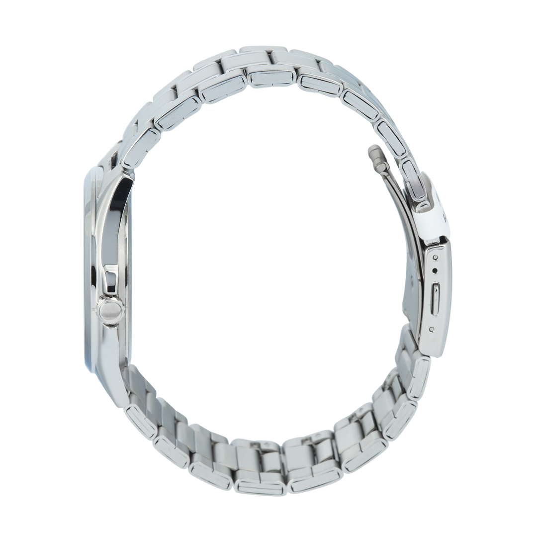 Jam Tangan Casio Standard MTS-115D-2A1 Men Blue Dial Stainless Steel Band