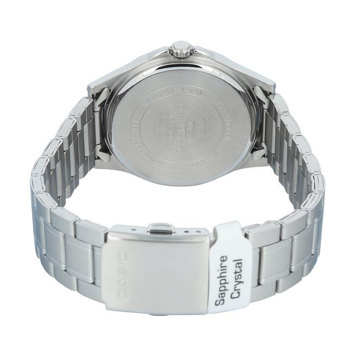 Jam Tangan Casio Standard MTS-115D-7A Men Silver Dial Stainless Steel Band