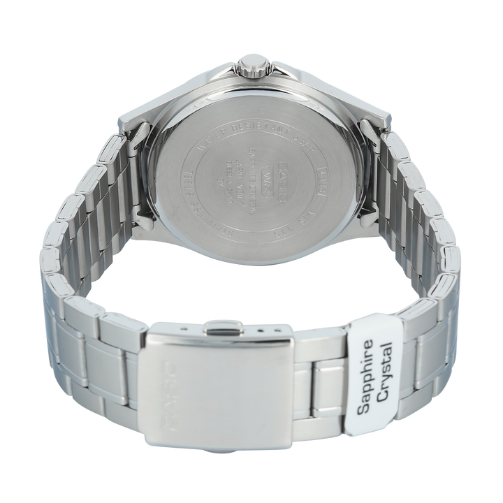 Jam Tangan Casio Standard MTS-115D-8A Men Grey Dial Stainless Steel Band