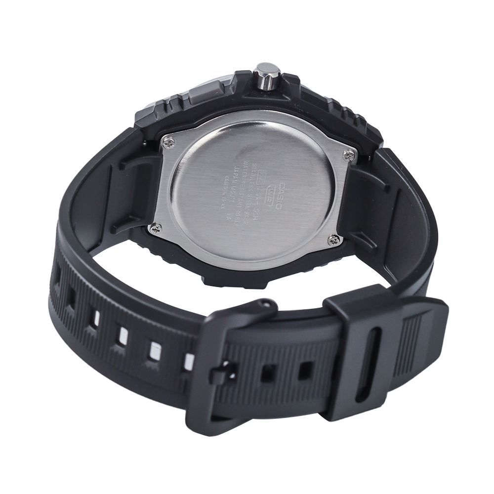 Jam Tangan Casio MWA-100H-2A Blue Dial Black Resin Band