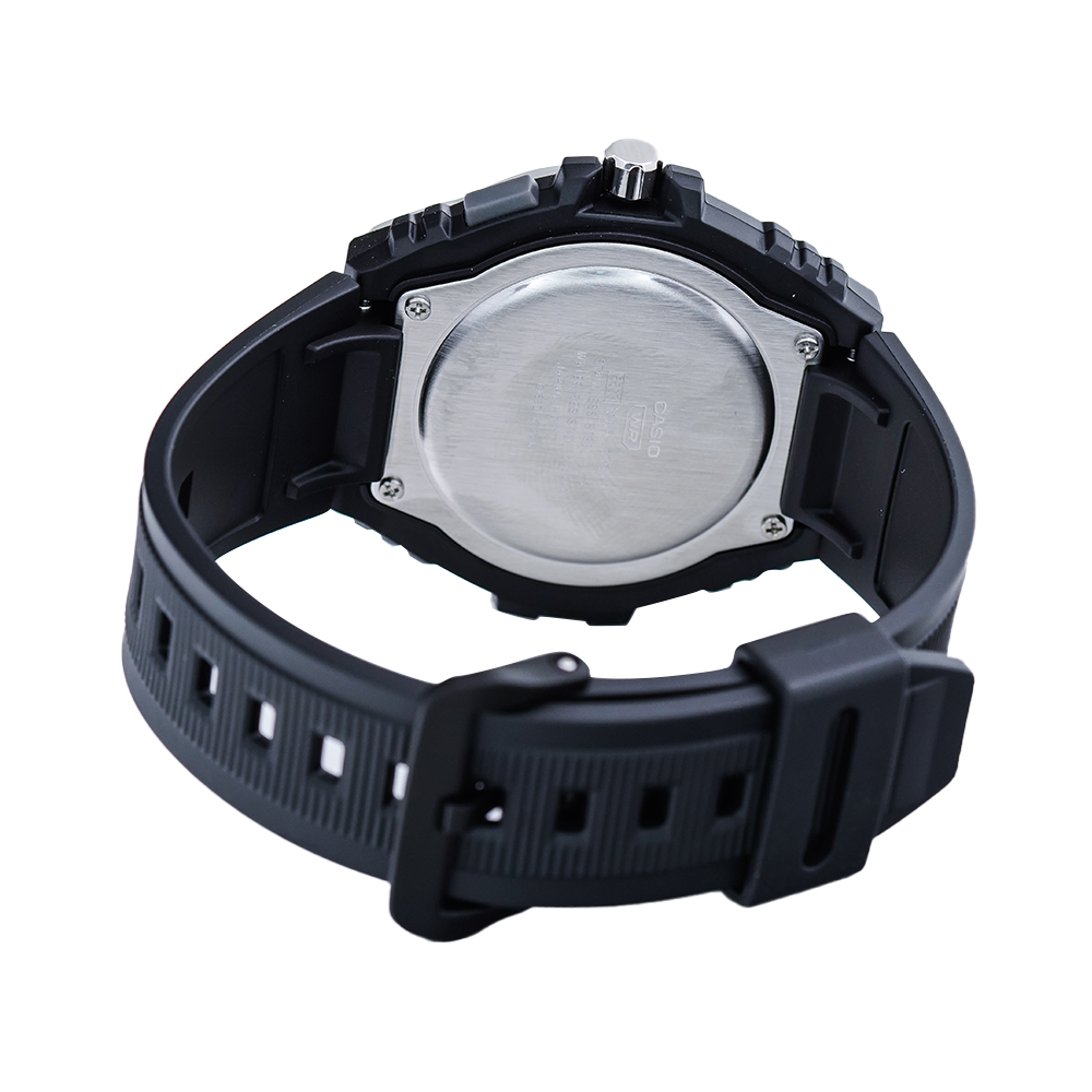 Jam Tangan Casio MWA-100H-7A White Dial Black Resin Band