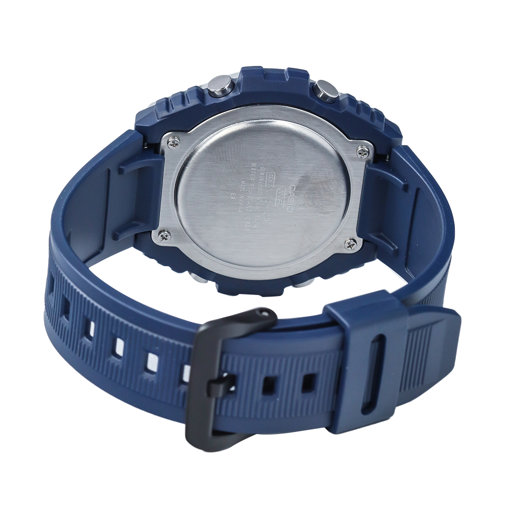 Jam Tangan Casio MWD-100H-2A Men Illuminator Digital Dial Blue Resin Band