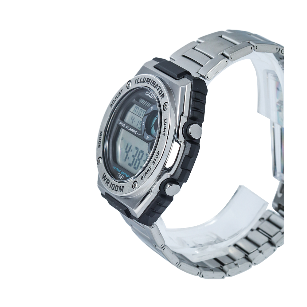 Jam Tangan Casio MWD-100HD-1A Men Illumination Digital Dial Stainless Steel Band