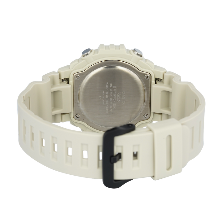 Jam Tangan Casio MWD-110H-8A Men Digital Dial White Resin Band