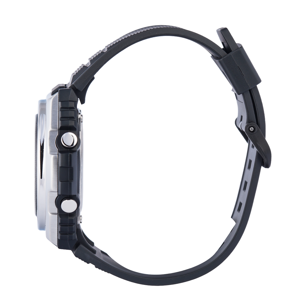 Jam Tangan Casio MWQ-100-1A Men Black Dial Black Resin Band