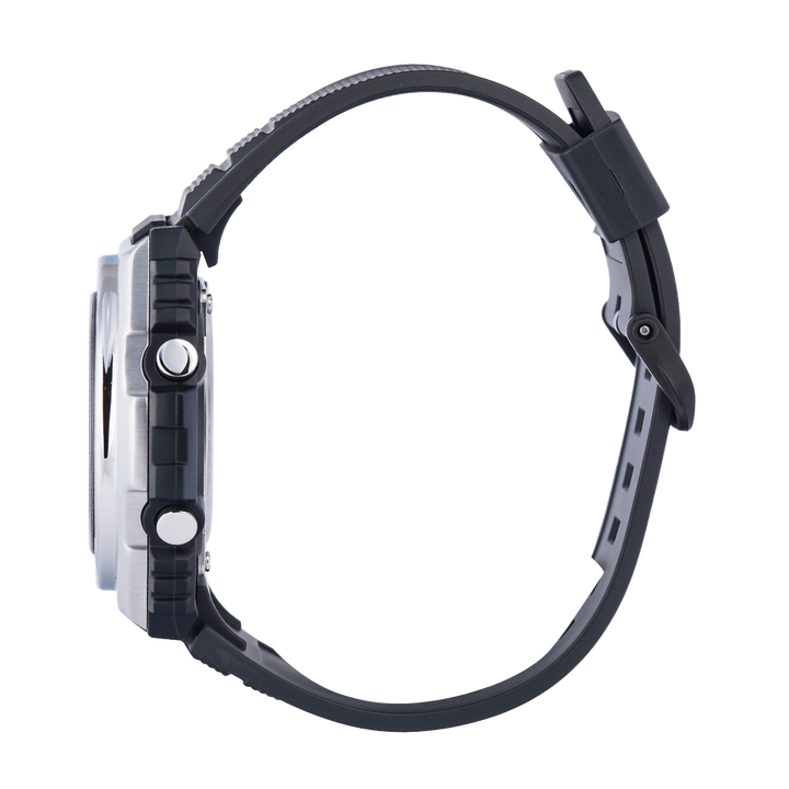 Jam Tangan Casio MWQ-100-1A Men Black Dial Black Resin Band