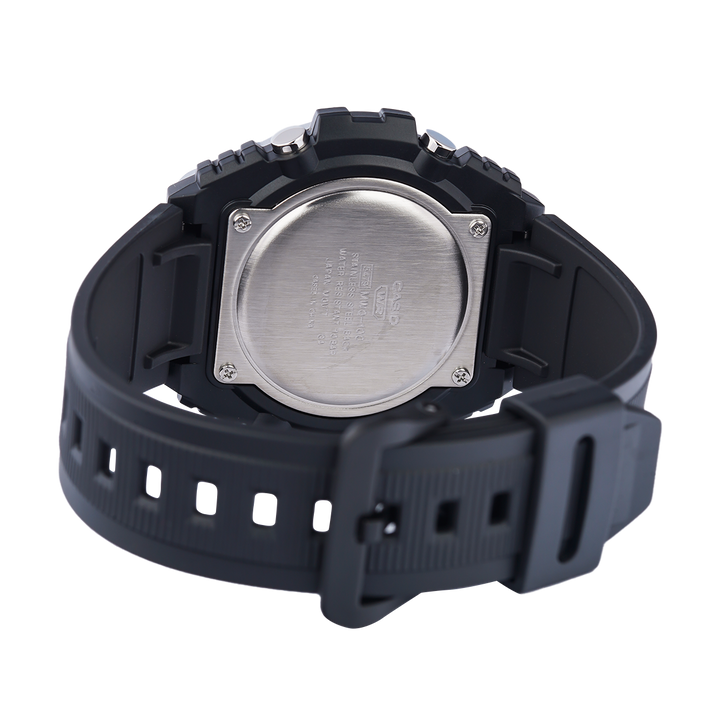 Jam Tangan Casio MWQ-100-1A Men Black Dial Black Resin Band