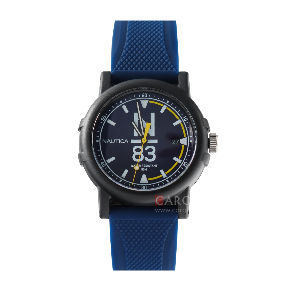 Jam Tangan NAUTICA Es Pujols NAPEPS101 Men Blue Dial Blue Rubber Strap