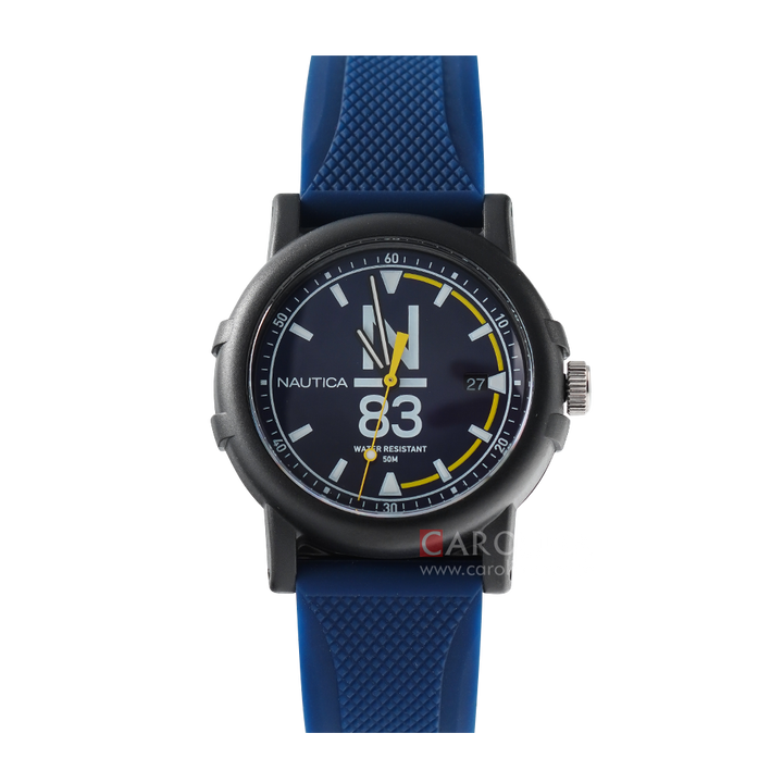 Jam Tangan NAUTICA Es Pujols NAPEPS101 Men Blue Dial Blue Rubber Strap
