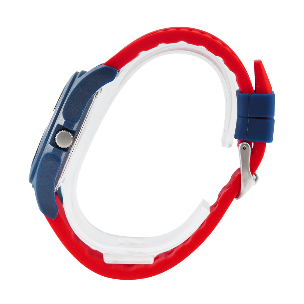 Jam Tangan NAUTICA Java Sea NAPJSS119 Men Silver Dial Red Rubber Strap