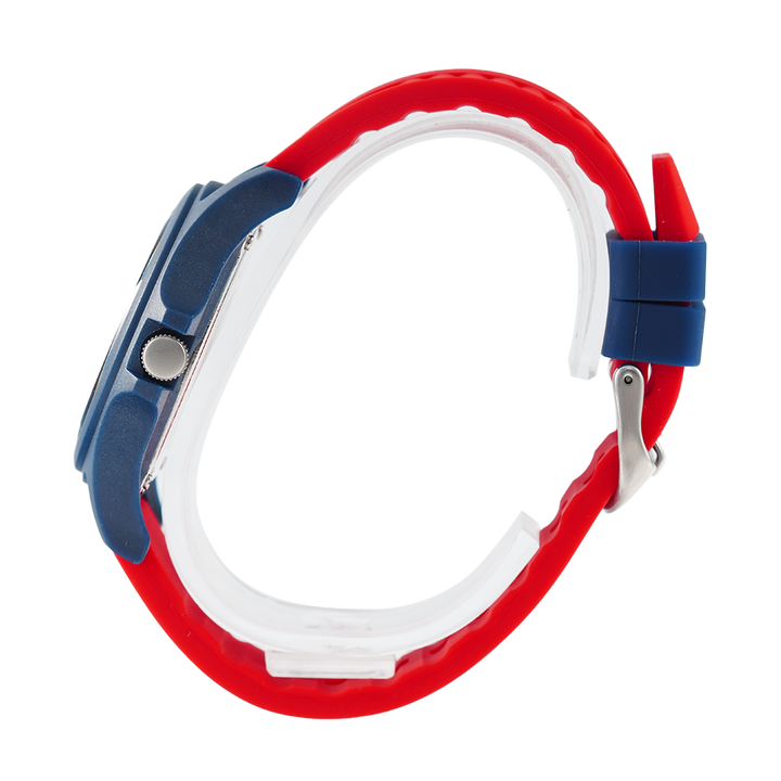 Jam Tangan NAUTICA Java Sea NAPJSS119 Men Silver Dial Red Rubber Strap