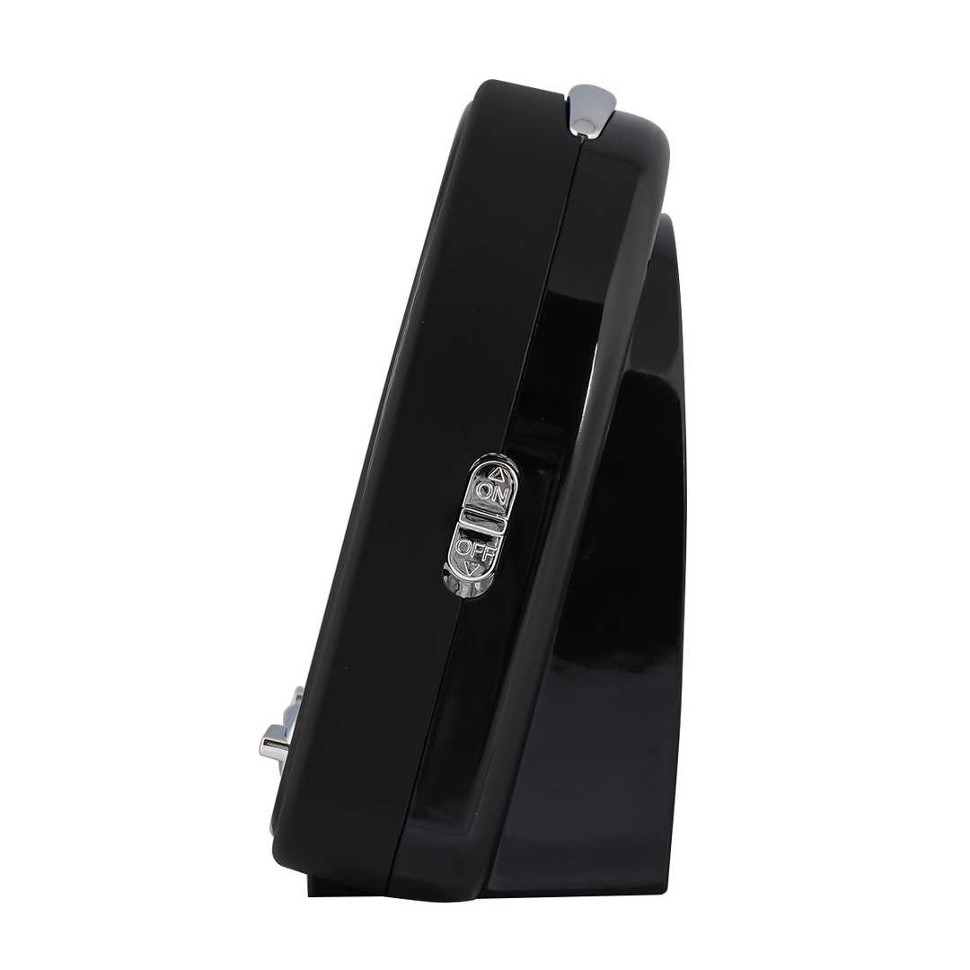 Jam Beker SEIKO Analog QHP003K Black Color Black Dial Bedside Alarm Clock